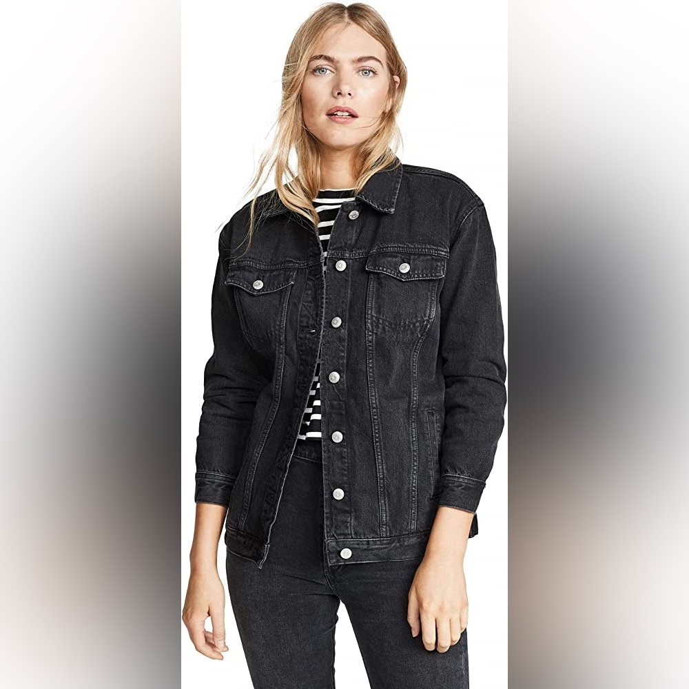 Madewell Oversized Denim Jacked Black XS